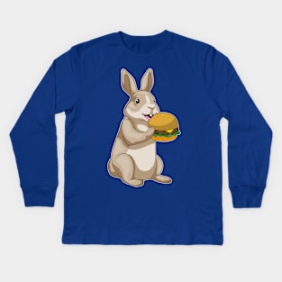 Rabbit Hamburger Kids Long Sleeve T-Shirt